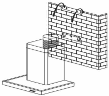 BRANDT AD916X,  AD916X,  AD919X - Fijación en la pared: - 1
