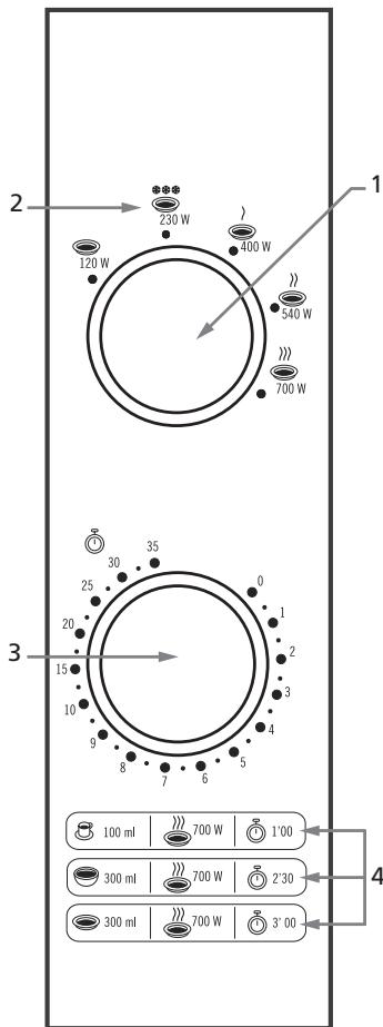 MOULINEX MW2001 - Panel de mandos - 1