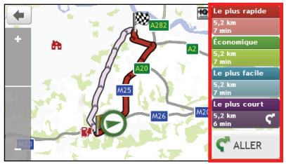 MIO MIVUE DRIVE 65 - Comment sélectionner le type d'itinéraire ? - 1