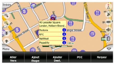 CLARION MAP770 - POI (Points d'Intérêt) visibles - 5