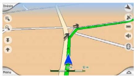 CLARION MAP770 - Position actuelle et Route Verrouillée - 1