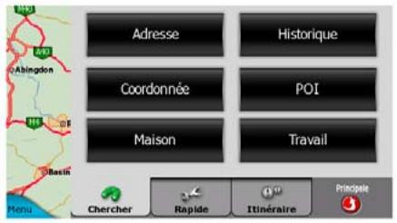 CLARION MAP770 - Onglet Chercher - 1