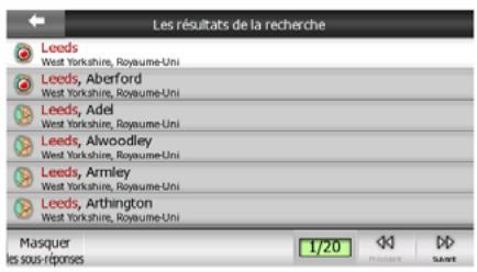 CLARION MAP770 - Sélectionner une nouvelle localité - 4