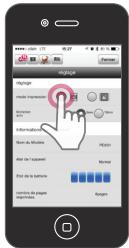 LG POCKET PHOTO PD251 - Paramétrage de l'application pocket photo de l'iphone - 2