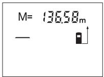 BOSCH PLR 50 - Visualizzazione del valore salvato - 1