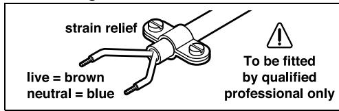 BOSCH PWS 700-115 - WARNING! Important instructions for connecting a new 3-pin plug to the 2-wire cable. - 1