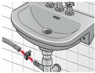 BOSCH WKD28540EU - Évacuation dans un siphon - 1