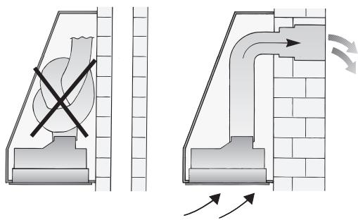 BOSCH DHL 535C/03  - INSTALLATION INSTRUCTIONS - Evacuation de l'air à l'extérieur - 1