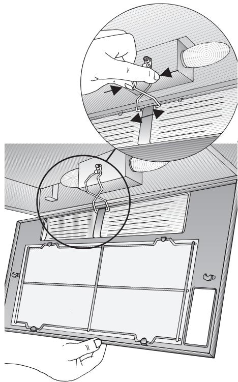 BOSCH DHL 535C/03 - INSTALLATION INSTRUCTIONS - Bei Dunstabzugshauben mit einer Filtermatte: - 2