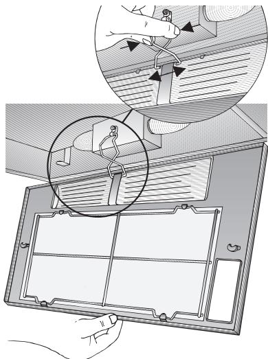 BOSCH DHL 535C/03  - INSTALLATION INSTRUCTIONS - Sur les hottes aspirantes équipéesd'une nation filtrante : - 2