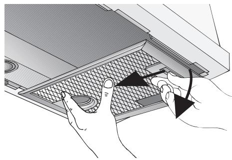 BOSCH DHL 535C/03 - INSTALLATION INSTRUCTIONS - Bei Dunstabzugshauben mit zwei Filterkassetten: - 1