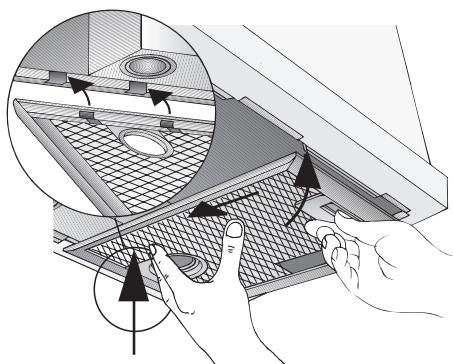 BOSCH DHL 535C/03 - INSTALLATION INSTRUCTIONS - Bei Dunstabzugshauben mit zwei Filterkassetten: - 3