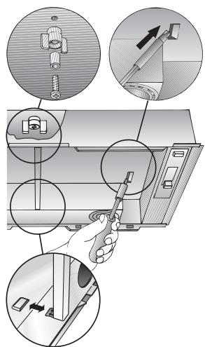 BOSCH DHL 535C/03  - INSTALLATION INSTRUCTIONS - Sur les hottes aspirantes à deux cassettes filtrantes: - 1