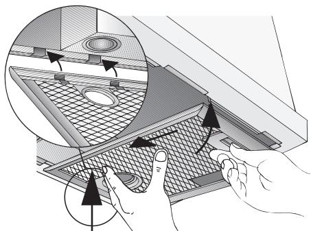 BOSCH DHL 535C/03  - INSTALLATION INSTRUCTIONS - Sur les hottes aspirantes responsable des deux cassettes filtrantes: - 3