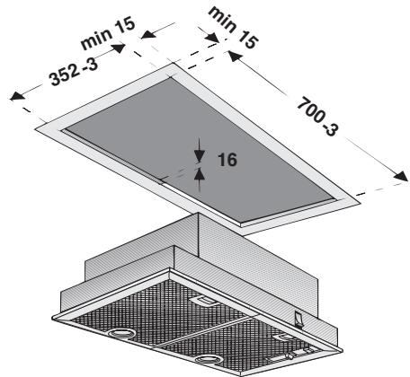 BOSCH DHL 535C/03 - INSTALLATION INSTRUCTIONS - Für den Einbau mussen je nach Variente folgende Ausschnittte vorhanden sein: - 7