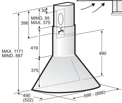 BOSCH DWA 061450/02  - INSTALLATION INSTRUCTIONS - Recirculatie kap - 1