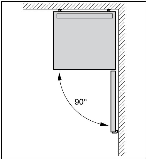 BOSCH KSV 36VL40/02 - INSTALLATION INSTRUCTIONS - Avstand fra veggen - 1