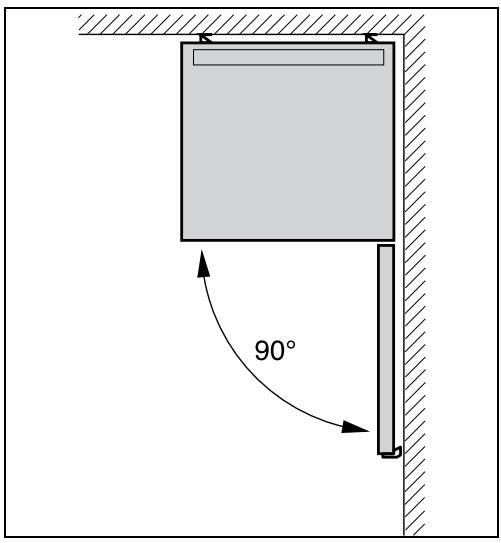 BOSCH KSV 36VL40/02  - INSTALLATION INSTRUCTIONS - Distance from wall - 1