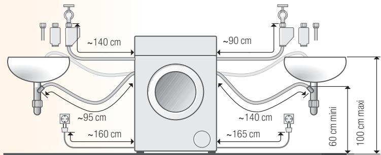 BOSCH WVH28360FF - Longueur des flexibles et du cordon - 2