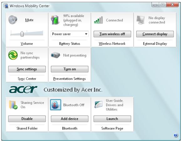 ACER ASPIRE 3680 - Windows Mobility Center - 1