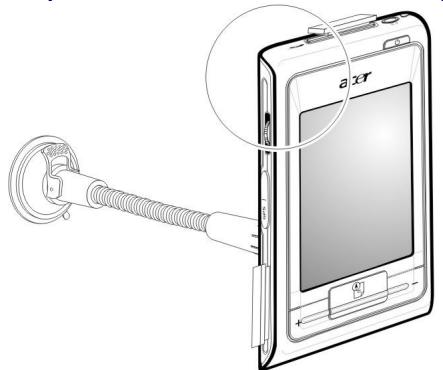 ACER E300 - Pour installer l'appareil dans votre voiture : - 4