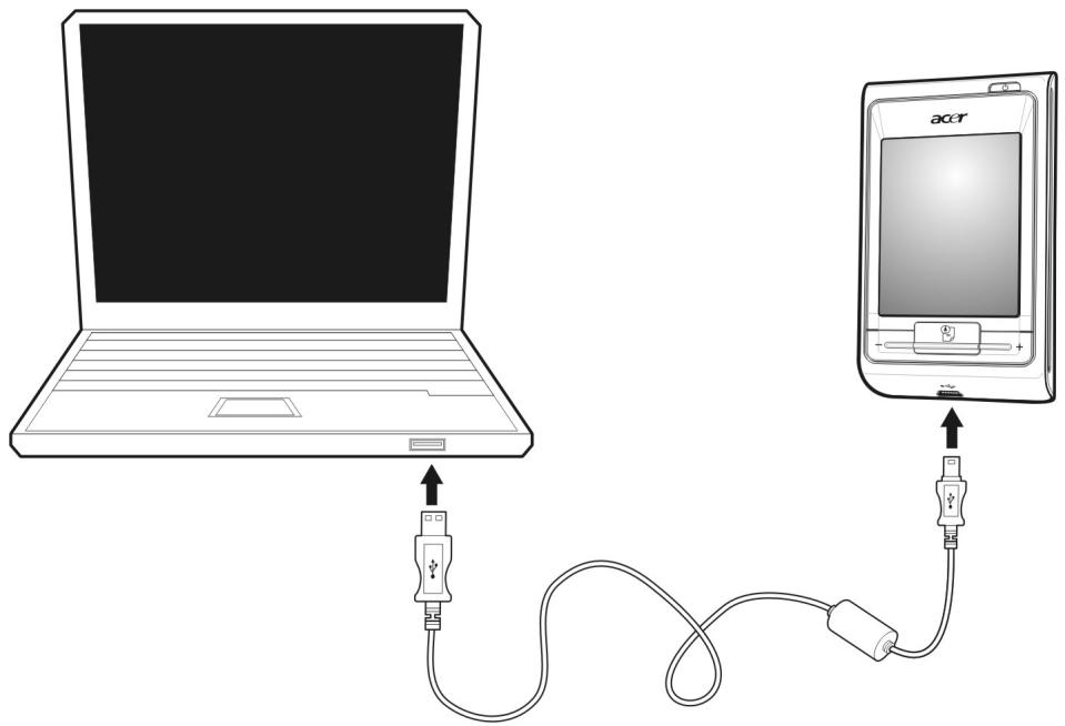 ACER E300 - Établissement d'une connexion appareil ordinateur - 2