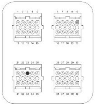 PIAGGIO XEVO - 020481Y Control unit interface wiring - 1