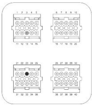 PIAGGIO XEVO - 020481Y Control unit interface wiring - 1