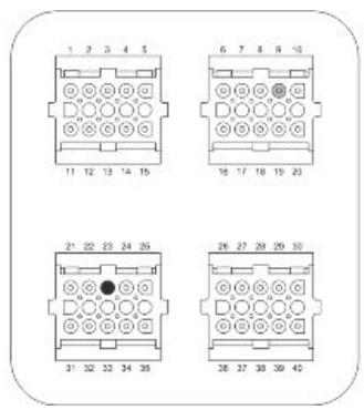 PIAGGIO XEVO - 020481Y Control unit interface wiring - 2