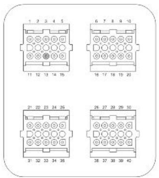 PIAGGIO XEVO - 020481Y Control unit interface wiring - 3