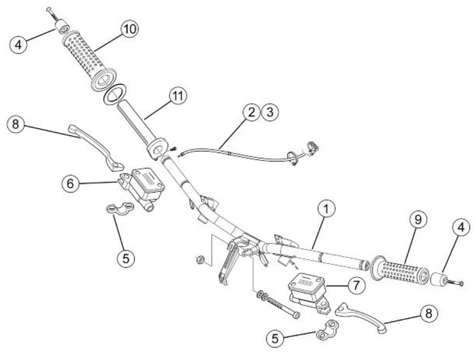 PIAGGIO XEVO - Handlebar components - 1