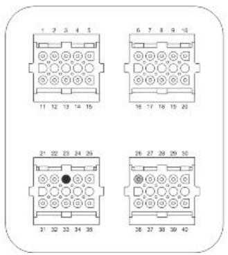 PIAGGIO XEVO - 020481Y Control unit interface wiring - 2