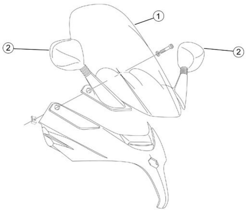 PIAGGIO XEVO - Windscreen - 1