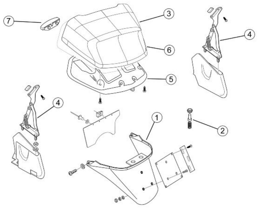 PIAGGIO XEVO - Rear side fairings - 1