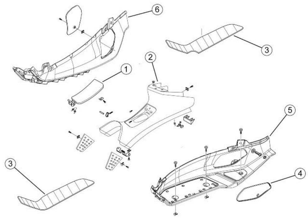 PIAGGIO XEVO - Central cover - 1