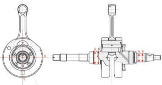PIAGGIO XEVO - Crankcase - crankshaft - connecting rod - 1