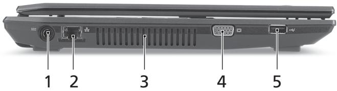 ACER TRAVELMATE 4740G - Vedere din stånga - 1