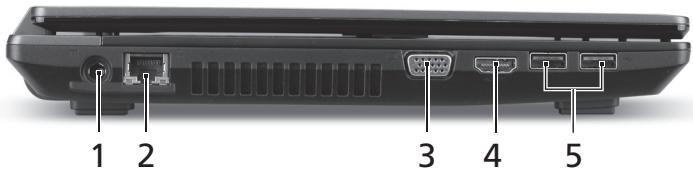 ACER TRAVELMATE 4750G - Vista esquerda - 1