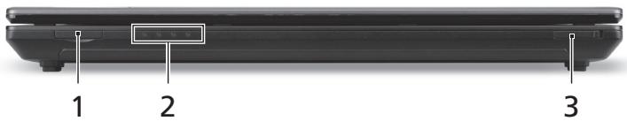 ACER TRAVELMATE 4750G - Closed front view - 1