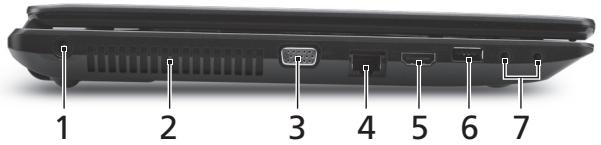 ACER TRAVELMATE 5735G - 左视图 - 1