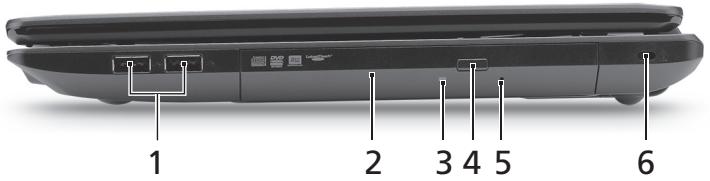 ACER TRAVELMATE 5740Z - Vaizdas iš dešinës - 1