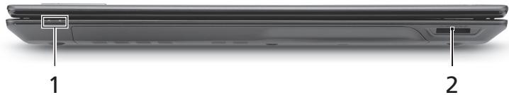 ACER TRAVELMATE 5740Z - Vista frontal, fechado - 1