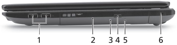 ACER TRAVELMATE 5740Z - Pohled zprava - 1