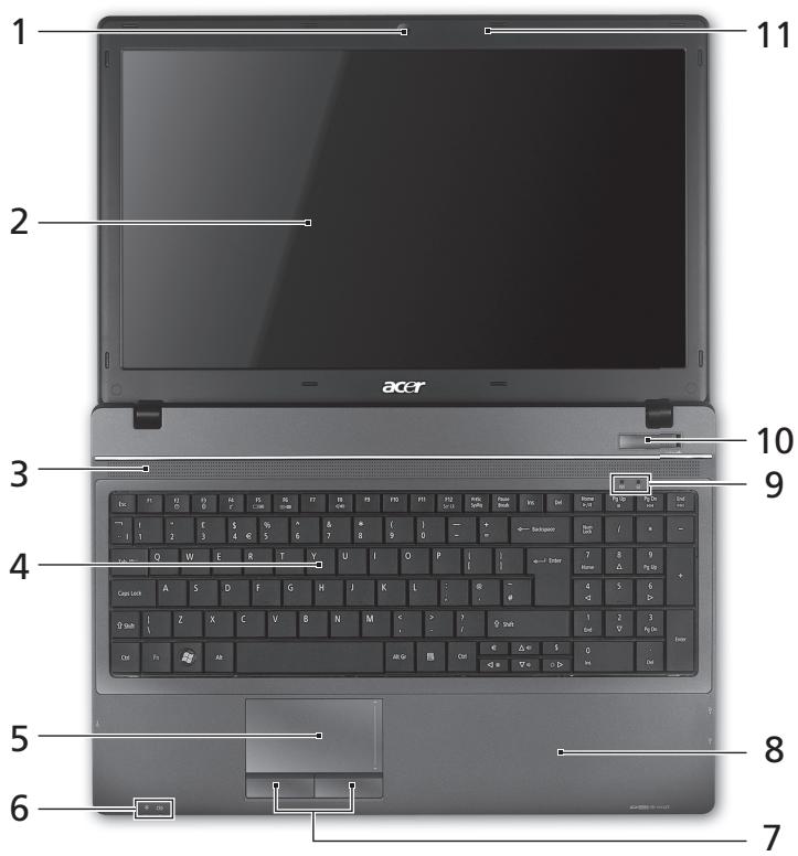 ACER TRAVELMATE 5740Z - Vista dall'alto - 1