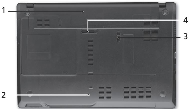 ACER TRAVELMATE 5740Z - Alulnézet - 1