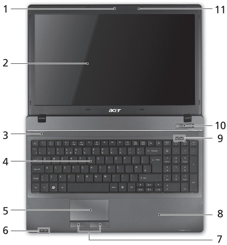 ACER TRAVELMATE 5740Z - Vue supérieure - 1