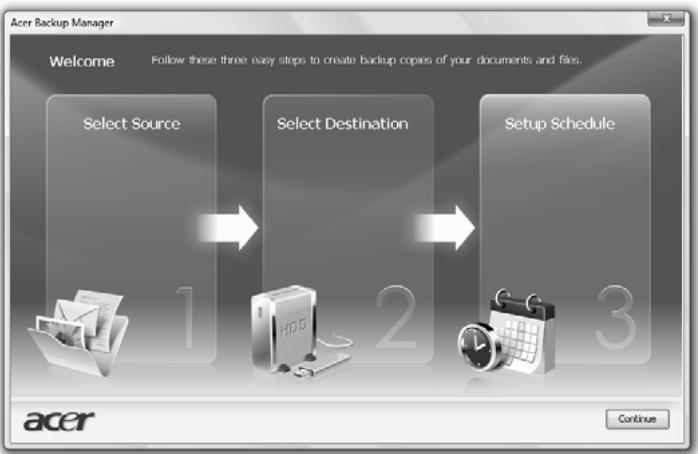 ACER TRAVELMATE 5742Z - Acer Backup Manager - 2