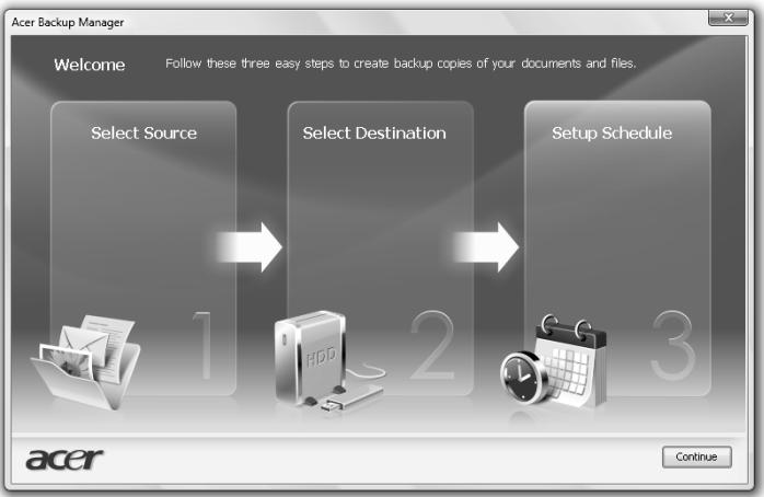 ACER TRAVELMATE 5742Z - Acer Backup Manager - 2