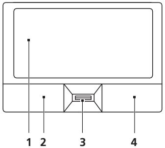 ACER TRAVELMATE 5742Z - Grunder För användning av pekplattan (med fingeravtrycksläsare) - 1
