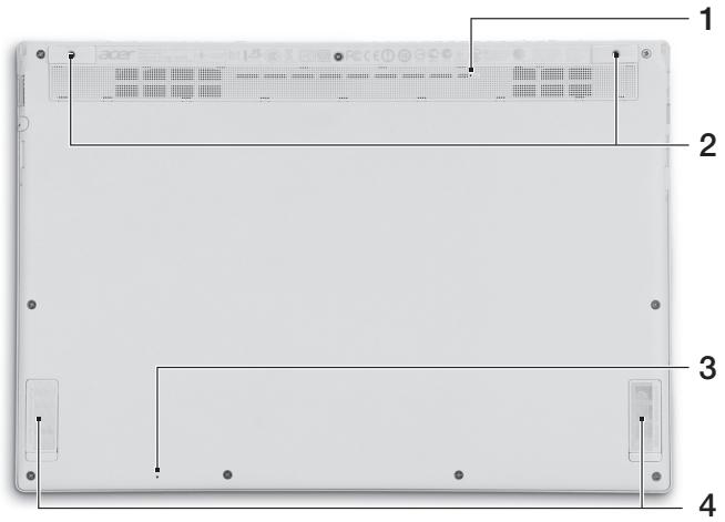 ACER ASPIRE S7-191 - Pohled zespodu - 1